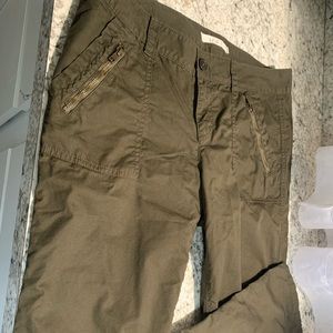 LOFT 10 tall women’s pants cargo olive green